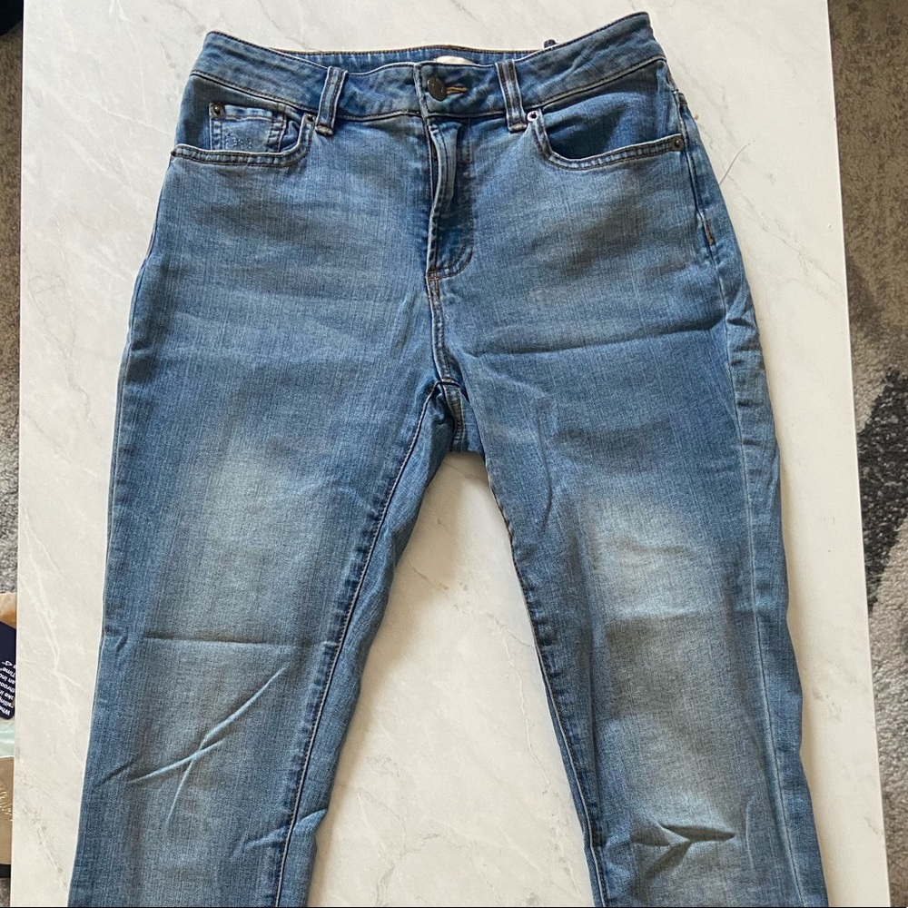Cremieux skinny jeans with fringe bottom